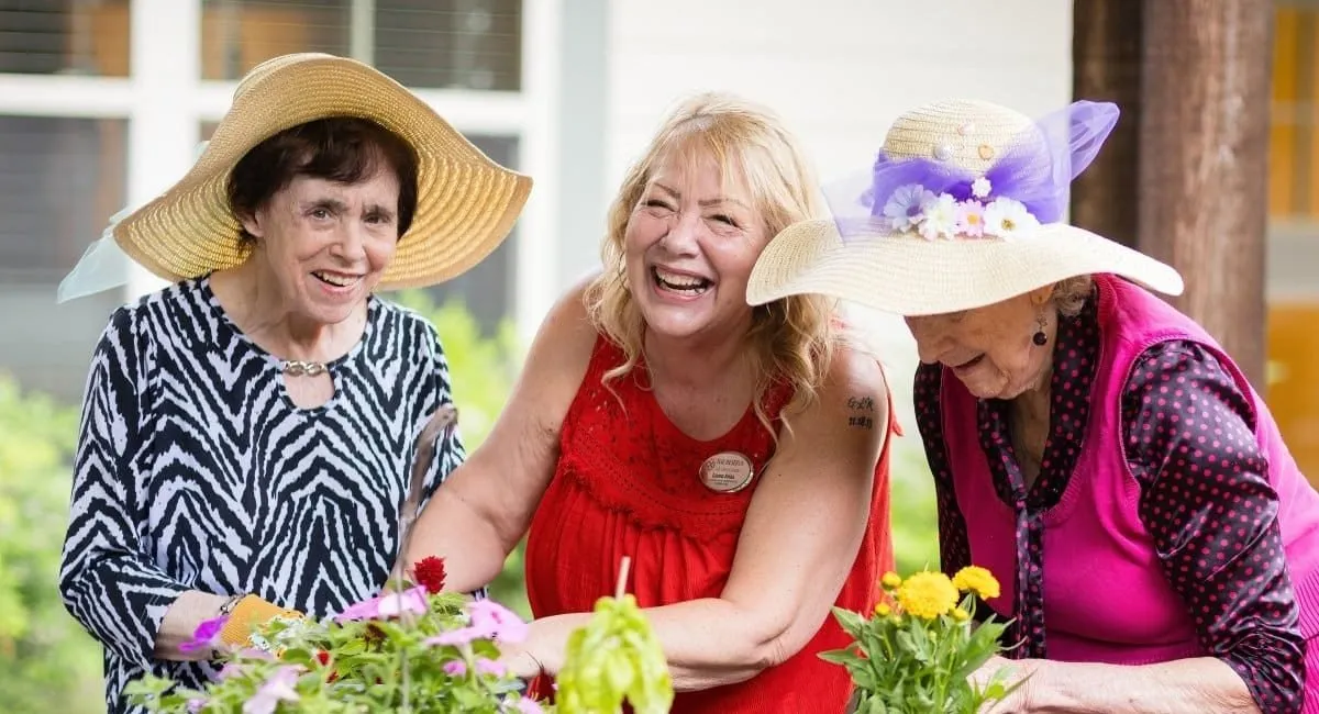 Nurse caring for elderly woman