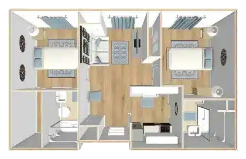 Two Bedroom 746 square feet Two Bedroom 746 square feet