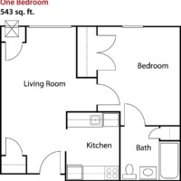 543 Sq. Ft.