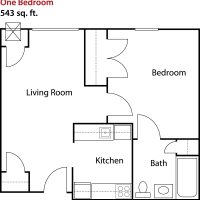 543 Sq. Ft.