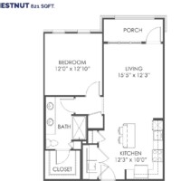 821 Sq. Ft.