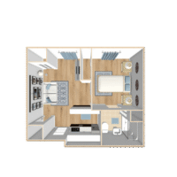 543 Sq. Ft. floorplan