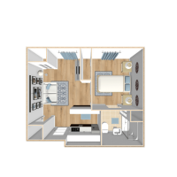 543 Sq. Ft. floorplan