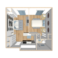 471 Sq. Ft. floorplan